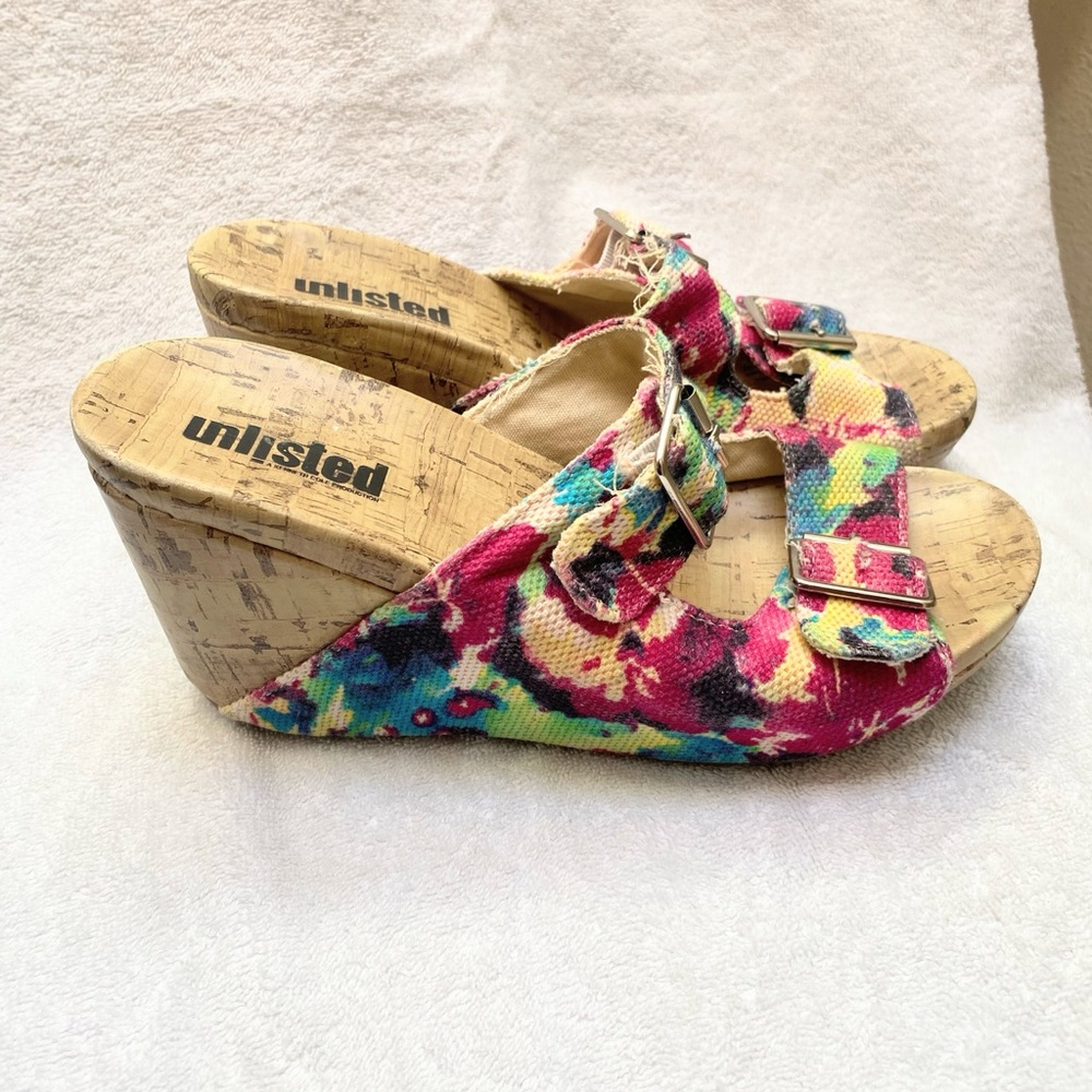 Unlisted Women's Multicolor Wedge Sandals